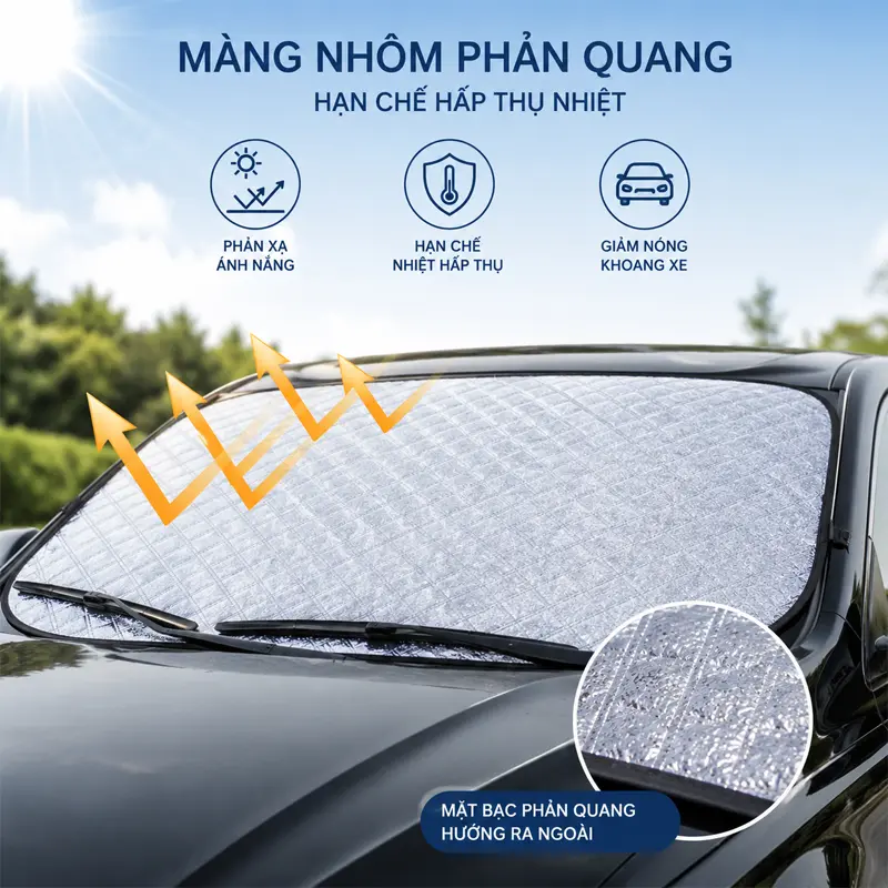 Bề mặt màng nhôm phản quang giúp hạn chế hấp thụ nhiệt