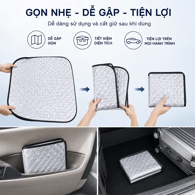 Gọn nhẹ, dễ gập và cất giữ sau khi sử dụng