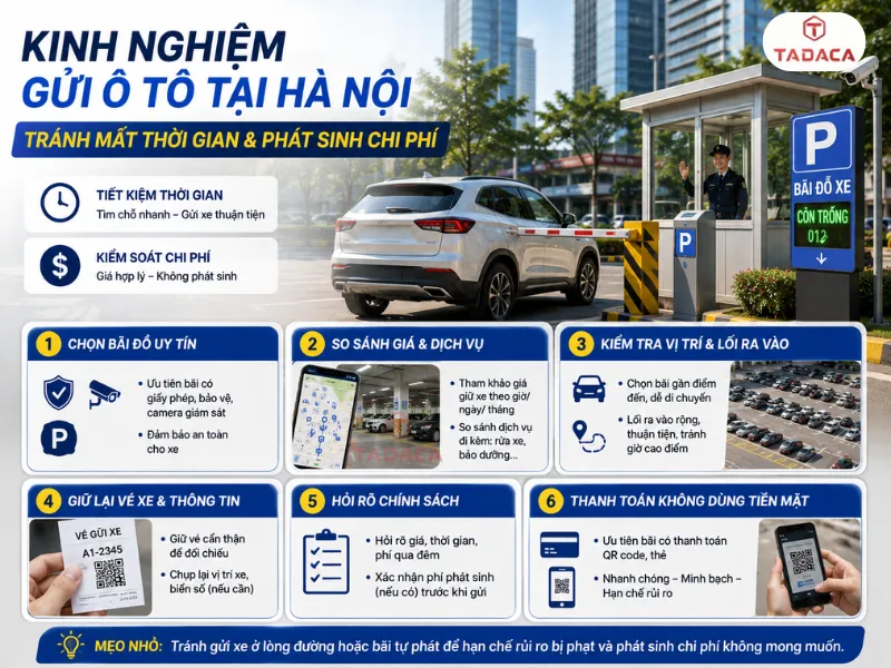 Kinh nghiệm gửi ô tô tại Hà Nội
