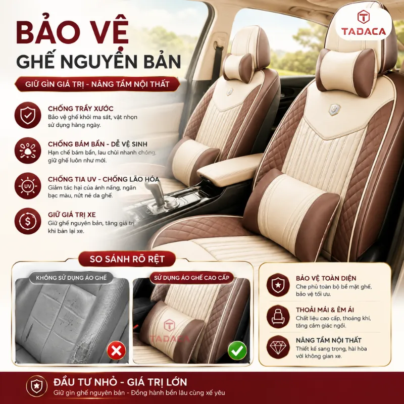 Vì Sao Nên Trang Bị Bộ Áo Ghế Cho Ô Tô?