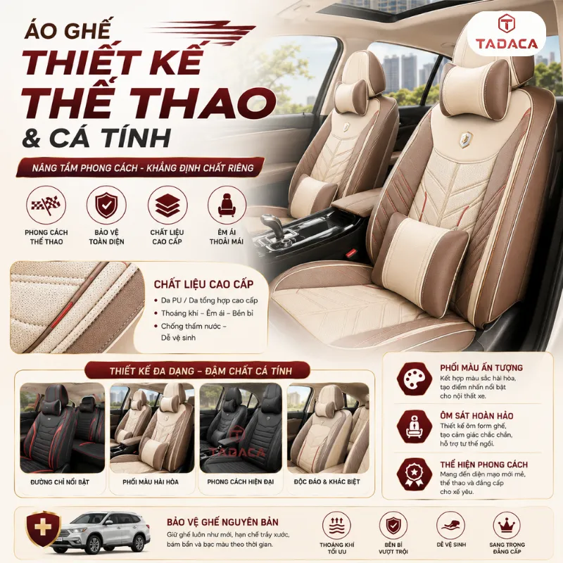 Áo Ghế Thiết Kế Thể Thao & Cá Tính