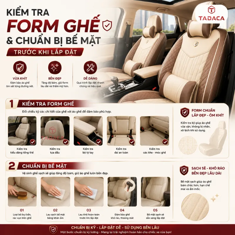 Kiểm Tra Form Ghế Và Chuẩn Bị Bề Mặt Trước Khi Lắp Đặt