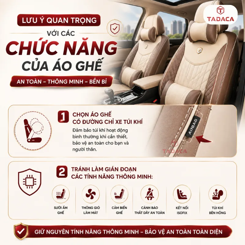 Lưu Ý Quan Trọng Với Các Chức Năng Của Áo Ghế