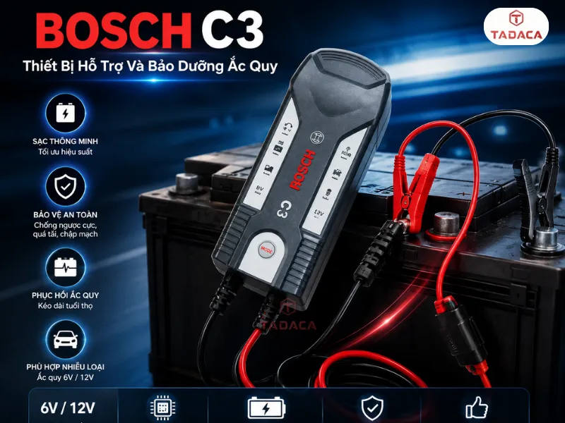 Bosch C3 - Thiết Bị Hỗ Trợ Và Bảo Dưỡng Ắc Quy