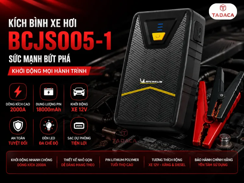 Kích Bình Xe Hơi Michelin BCJS005-1 Chính Hãng