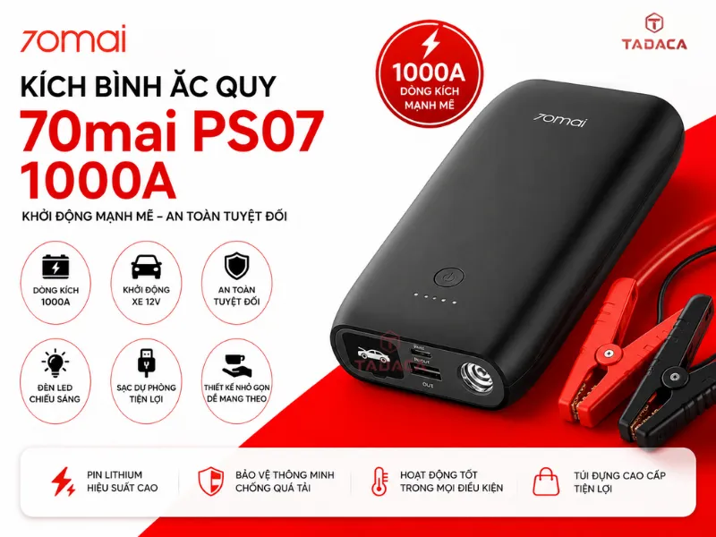 Kích Bình Ắc Quy 70mai PS07-1000A Cao Cấp