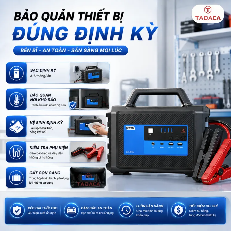 Sạc Và Bảo Quản Thiết Bị Định Kỳ