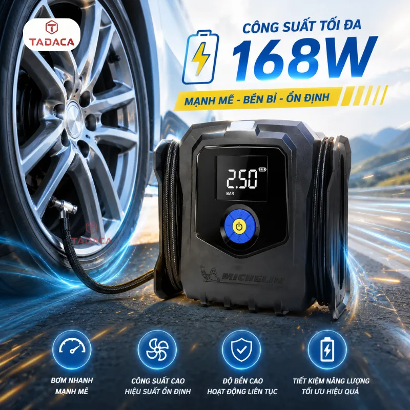 bơm michelin m2566 công suất tối đa 168W