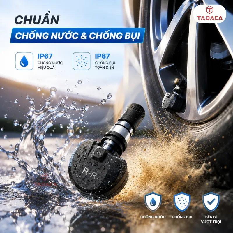 cảm biến áp suất lốp chống nước và chống bụi