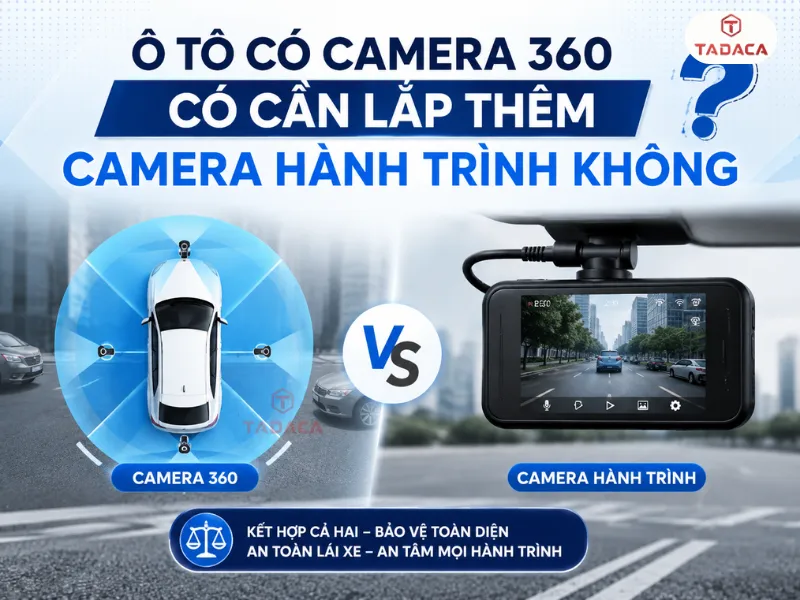 Ô tô có camera 360 có cần lắp thêm camera hành trình không