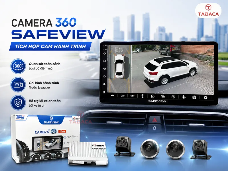 Camera 360 Safeview tích hợp cam hành trình 
