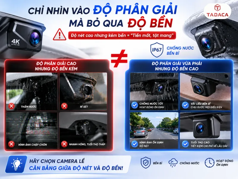 Chỉ nhìn vào độ phân giải mà bỏ qua độ bền