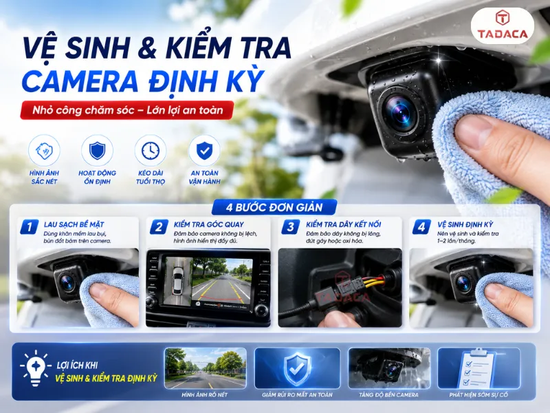 Vệ sinh và kiểm tra camera định kỳ