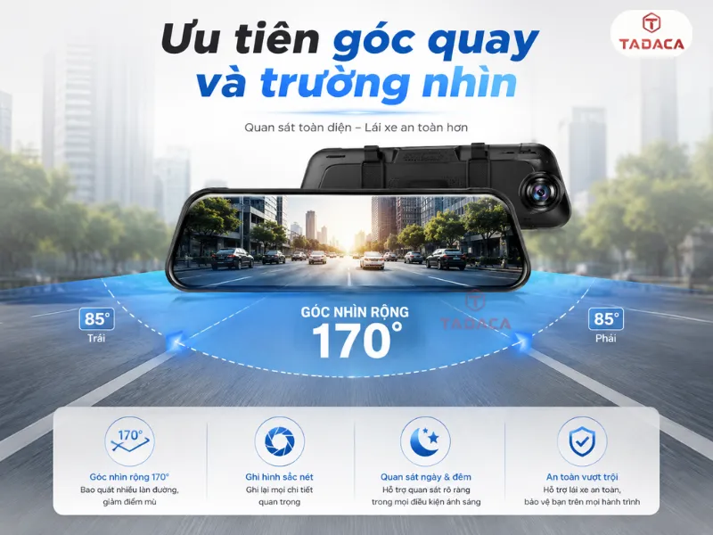 Ưu tiên góc quay và trường nhìn