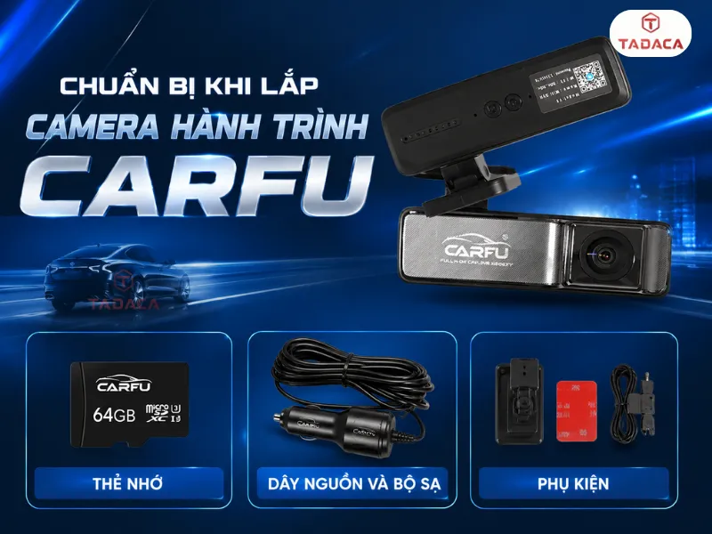 Dụng cụ cần chuẩn bị khi lắp camera hành trình Carfu