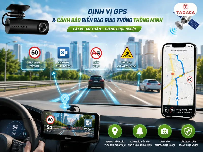 Định vị GPS và cảnh báo biển báo giao thông thông minh