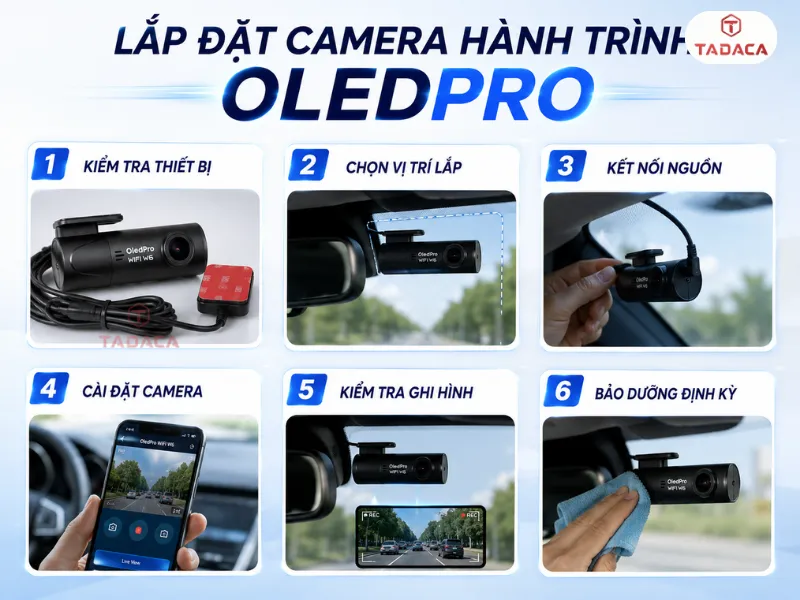 Kinh nghiệm lắp đặt và sử dụng camera hành trình OledPro chính hãng
