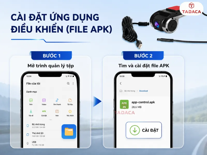 Cài đặt ứng dụng điều khiển (File APK)