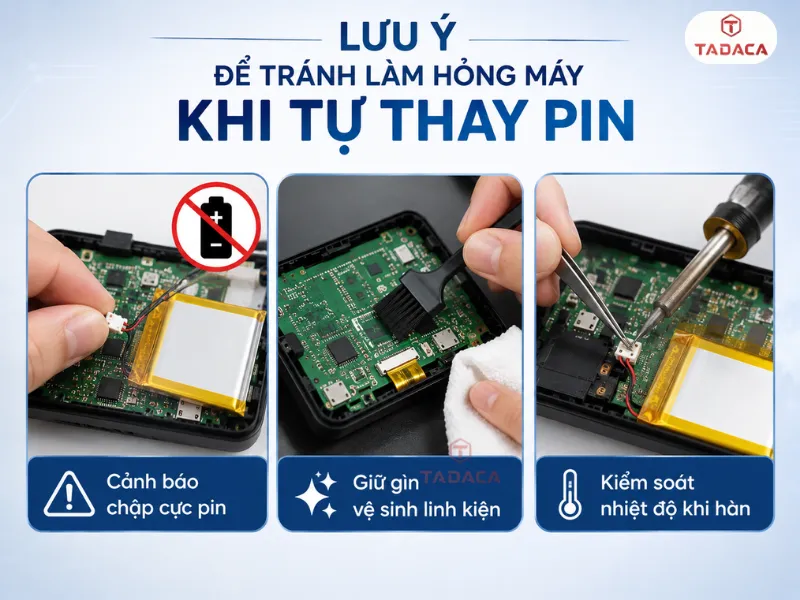 Những lưu ý quan trọng để tránh làm hỏng máy khi tự thay pin