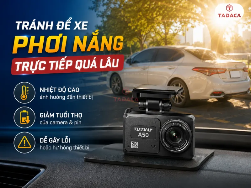 Tránh để xe phơi nắng trực tiếp quá lâu