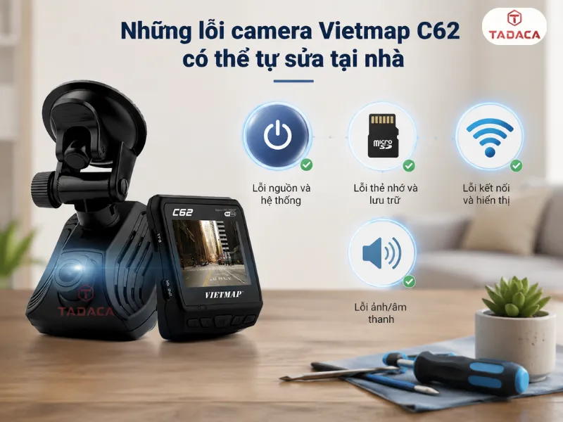 Những lỗi camera Vietmap C62 có thể tự xử lý tại nhà