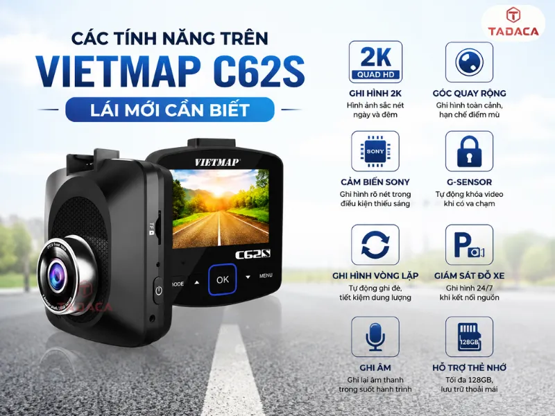 Các tính năng trên Vietmap C62S lái mới cần biết