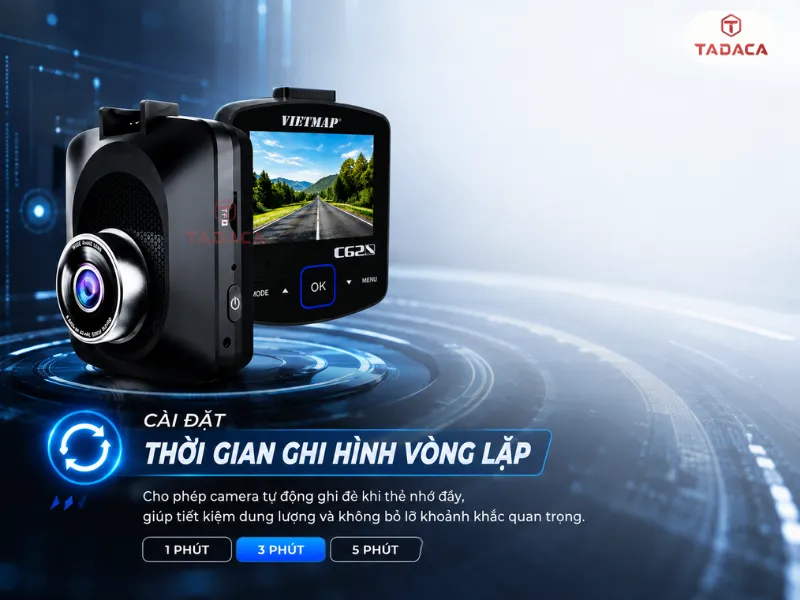 Cài đặt thời gian ghi hình vòng lặp (Loop Recording) 