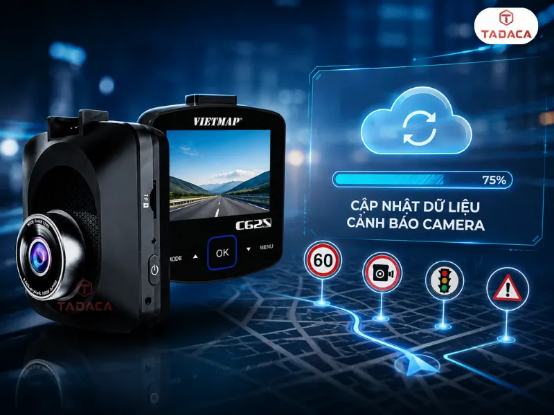 Cập nhật dữ liệu cảnh báo camera Vietmap C62S