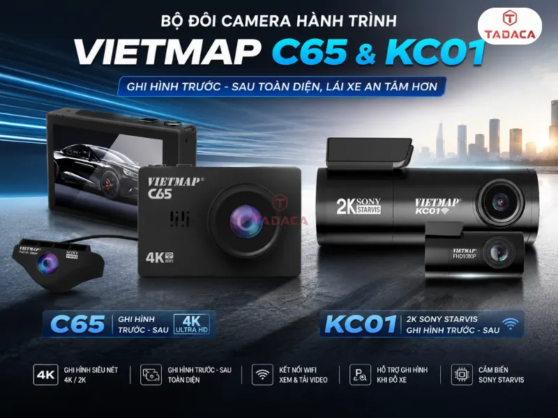 Tổng quan về camera hành trình VietMap C65 và VietMap KC01