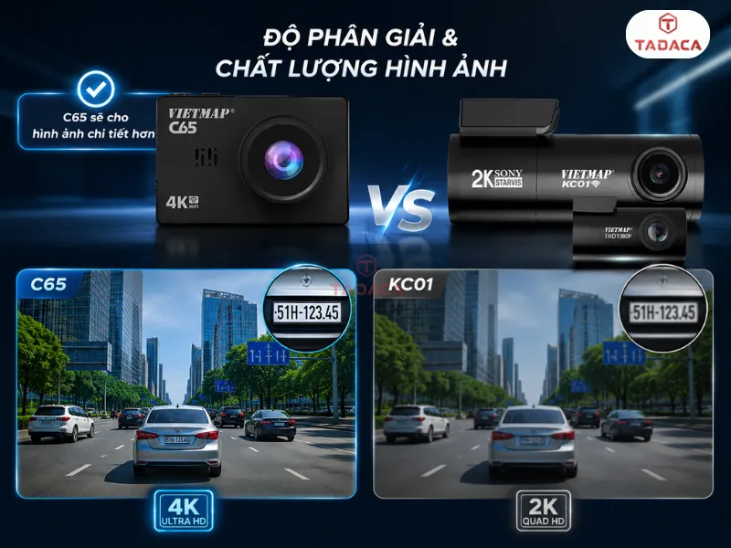 Tổng quan về camera hành trình VietMap C65 và VietMap KC01