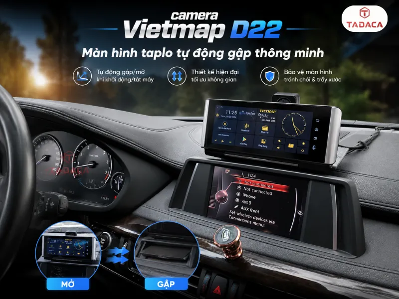 Màn hình taplo tự động gập thông minh