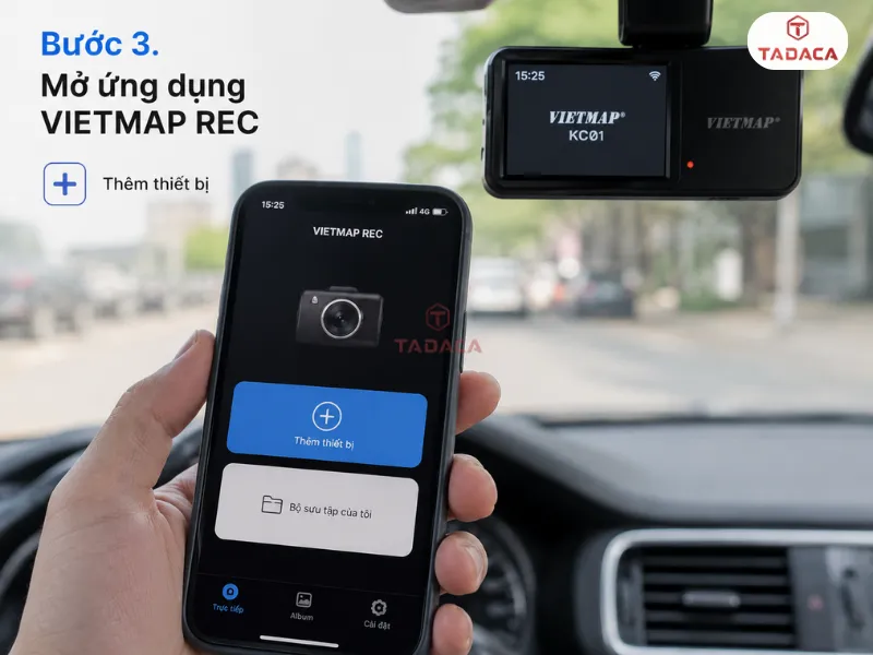 Mở ứng dụng VIETMAP REC