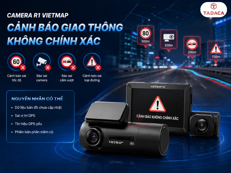 Camera R1 Vietmap cảnh báo giao thông không chính xác