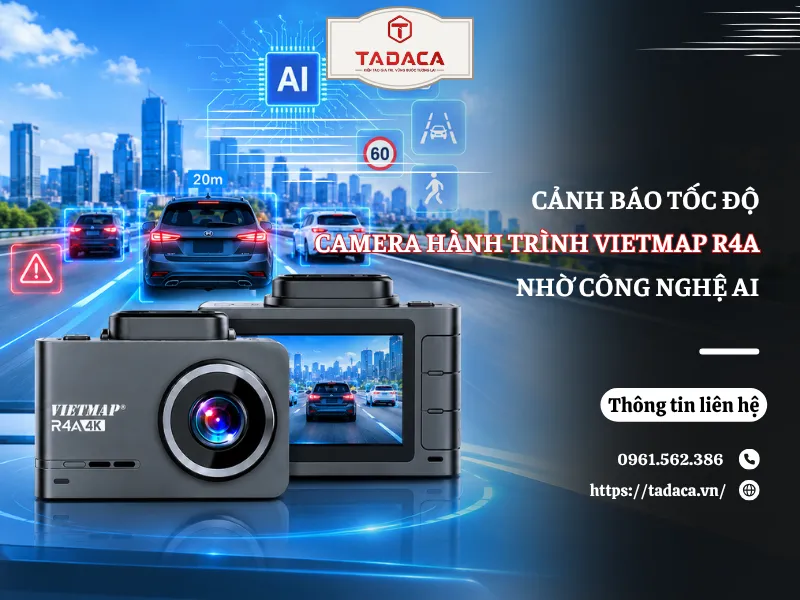 Cảnh Báo Tốc Độ Nhờ AI Của Camera Hành Trình Vietmap R4A