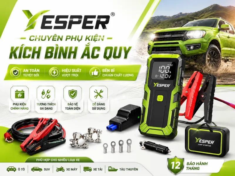 Yesper - Thương Hiệu Chuyên Về Kích Bình Ắc Quy Ô Tô