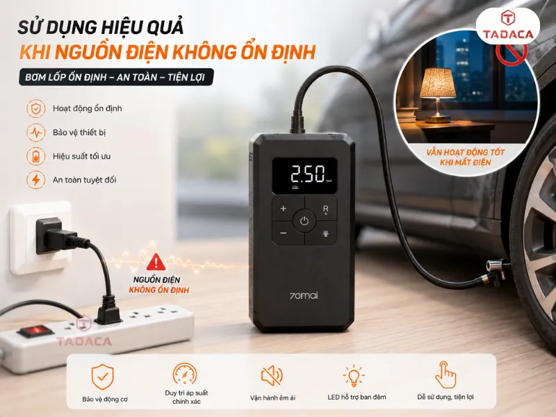 Sử dụng khi nguồn điện không ổn định