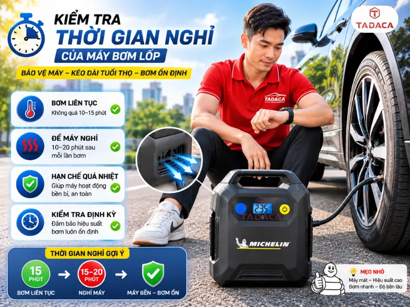 Kiểm tra thời gian nghỉ của máy