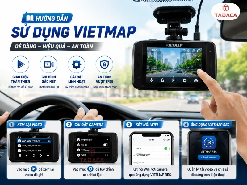 Hướng dẫn sử dụng Vietmap Rec kết nối camera cơ bản