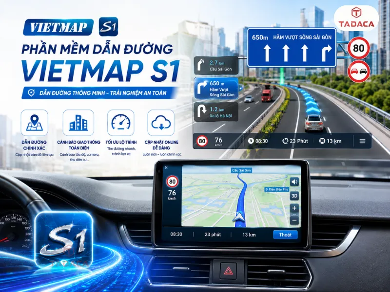 Phần mềm dẫn đường Vietmap S1