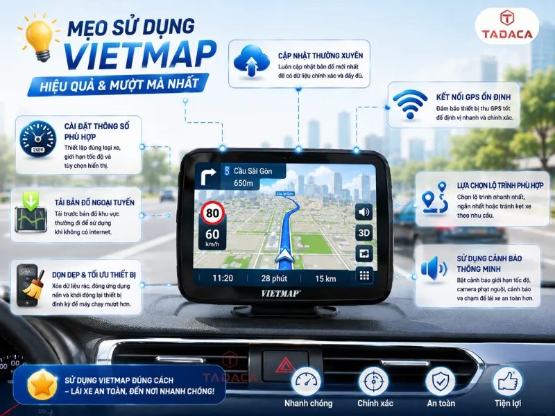 Mẹo sử dụng Vietmap hiệu quả và mượt mà nhất