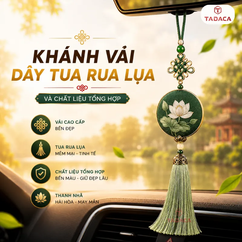 Khánh Vải, Dây Tua Rua Lụa Và Chất Liệu Tổng Hợp