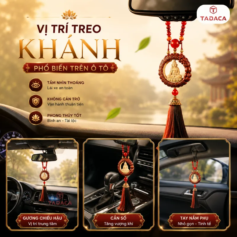 Vị Trí Treo Khánh Phổ Biến Trên Ô Tô