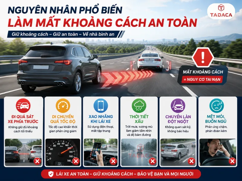 Các nguyên nhân phổ biến làm mất khoảng cách an toàn
