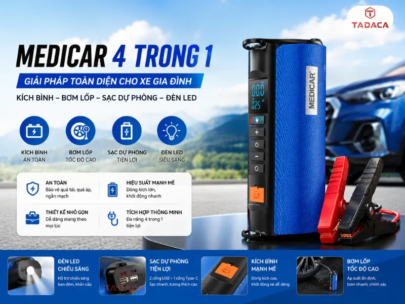 Medicar 4 Trong 1 Đa Năng Cho Xe Gia Đình