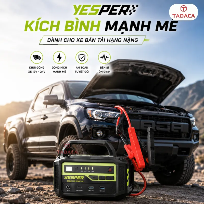 kích bình yesper cho xe bán tải hạng nặng
