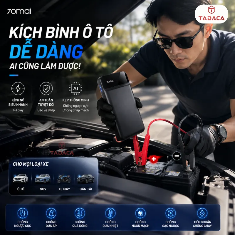 kích bình xiaomi 70mai dễ dàng