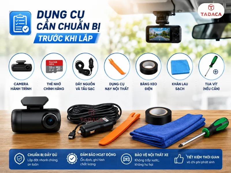 Dụng cụ cần chuẩn bị trước khi lắp camera tại nhà