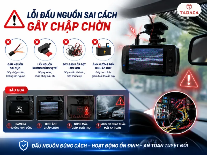 Lỗi đấu nguồn sai cách gây chập chờn