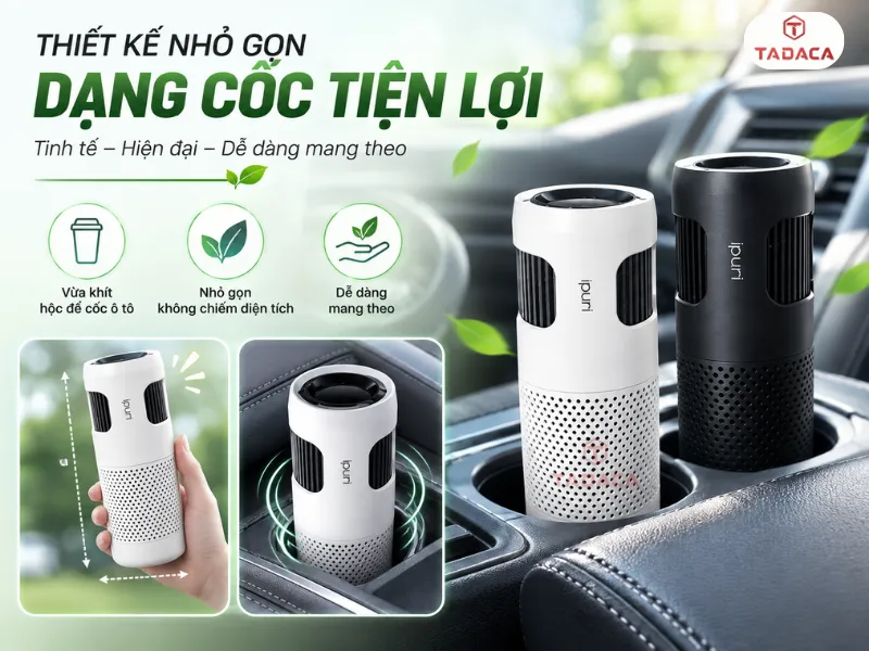 máy lọc không khí ipuri c1 Thiết kế nhỏ gọn dạng cốc tiện lợi
