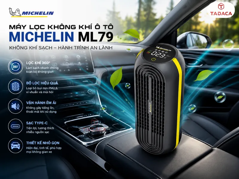 Máy lọc không khí ô tô Michelin ML79 cao cấp